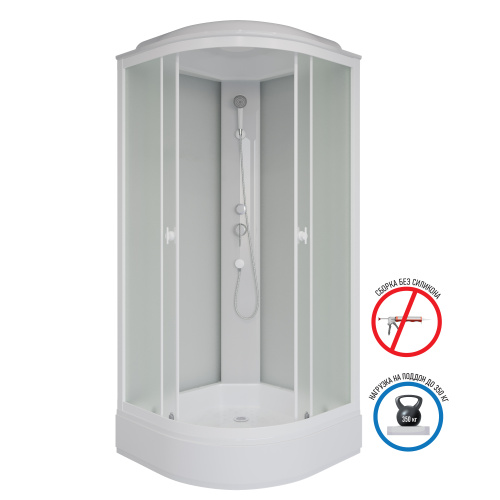 Душевая кабина Niagara Promo P100/26/MT 100х100 четверть круга с крышей ориентация универсальная